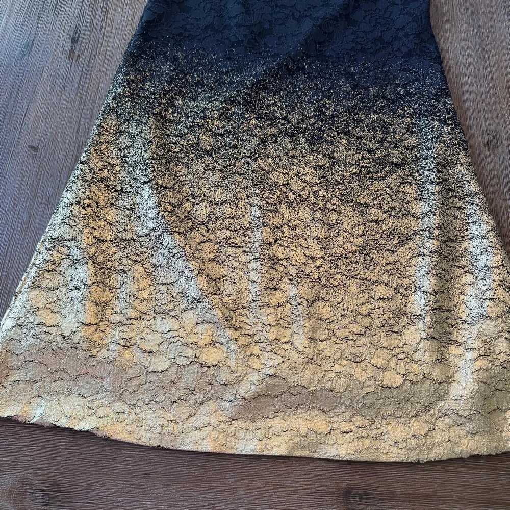 Blueberi Boulevard Black and Gold Lace Kids Dress size 12 - Picture 10 of 12